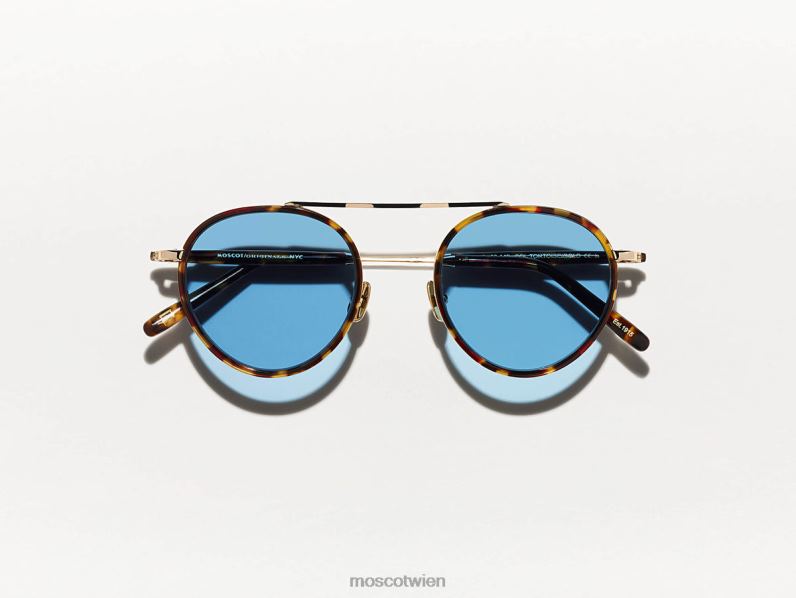 Moscot Schildkröte/Gold Pupik-Sonne Sonnenbrille 046HT509