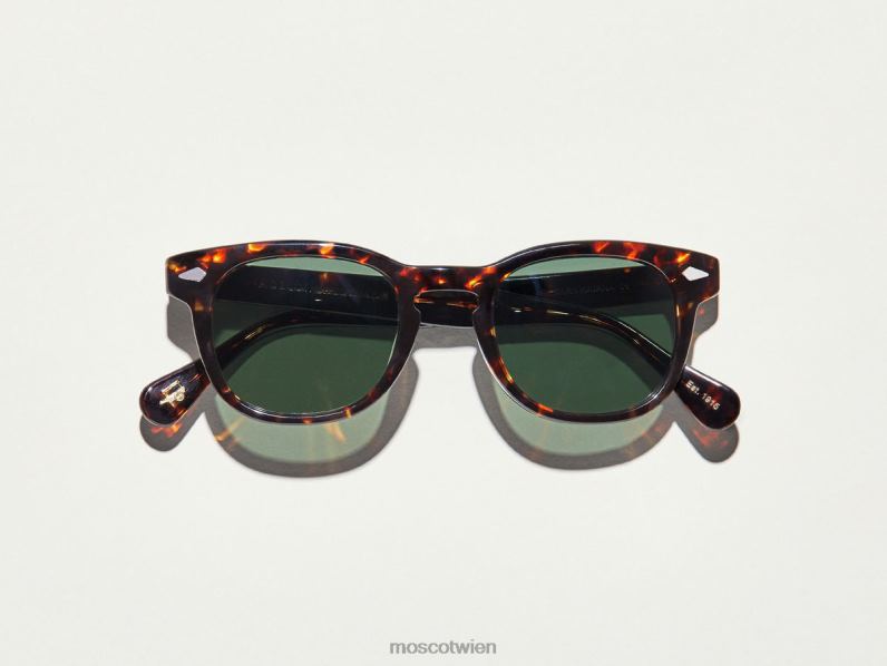 Moscot dunkles Havanna Gelt Sonne Sonnenbrille 046HT417