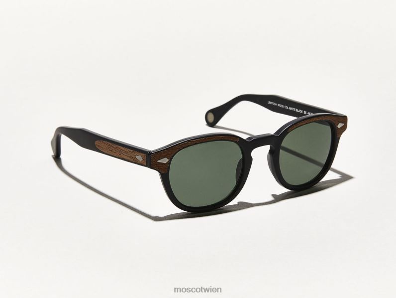Moscot mattschwarz/Holz Lemtosh-Sonne Sonnenbrille 046HT405