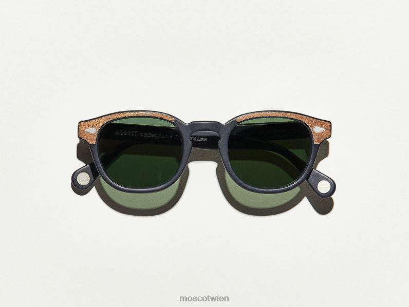 Moscot mattschwarz/Holz Lemtosh-Sonne Sonnenbrille 046HT405