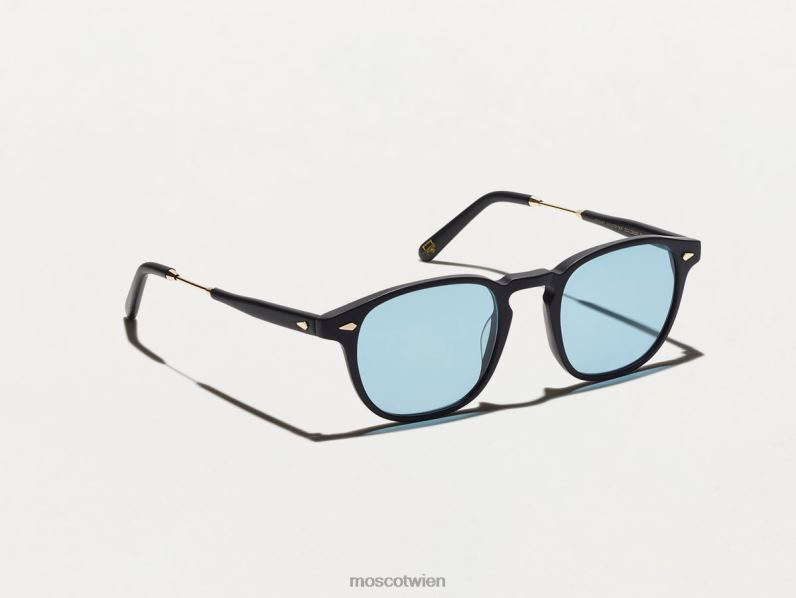 Moscot mattschwarz/gold genug Sonne Sonnenbrille 046HT523