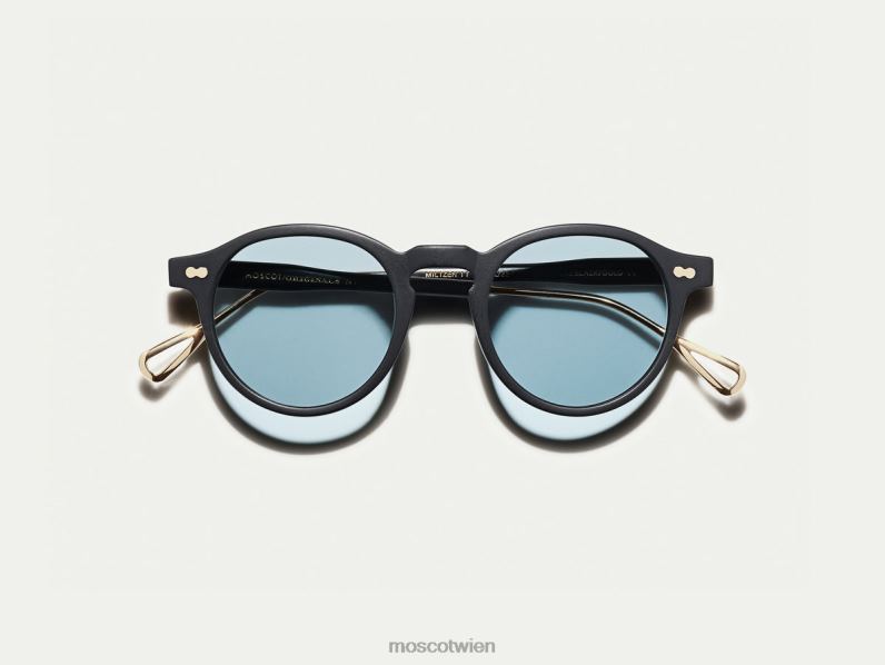 Moscot mattschwarz/gold miltzen-tt se sun Sonnenbrille 046HT552