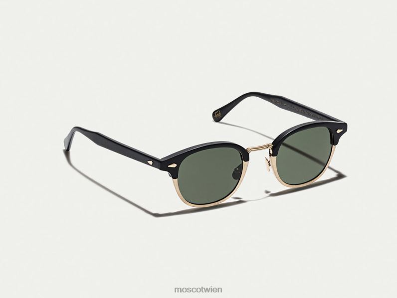 Moscot mattschwarz/mattgold Lemtosh-Mac Sonne Sonnenbrille 046HT516