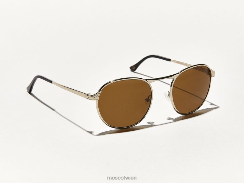Moscot rohes Gold graue Sonne Sonnenbrille 046HT603