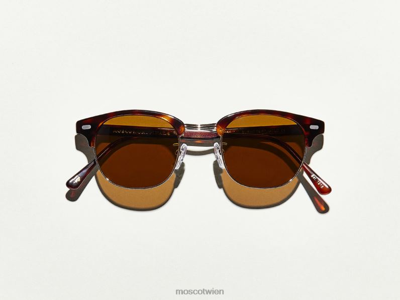 Moscot verbrannte Schildkröte/Gold Yukel Sonne Sonnenbrille 046HT518